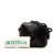 Bottega Veneta AB Bottega Veneta Black Lambskin Leather Leather Mini Maxi Intrecciato Cassette Camera Bag Italy