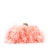 Dolce & Gabbana AB Dolce & Gabbana Pink Calf Leather Vanda Feather Clutch on Chain Italy