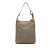 Gucci B Gucci Brown Beige Canvas Fabric GG Shoulder Bag Italy