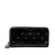 Saint Laurent B Saint Laurent Black Calf Leather Star Print Zip Around Long Wallet Italy