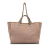 Chanel B Chanel Brown Nude Canvas Fabric Large Deauville Shopping Tote Italy