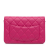Chanel AB Chanel Pink Lambskin Leather Leather Classic Lambskin Wallet on Chain Italy