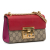 Gucci B Gucci Brown Beige Coated Canvas Fabric Small GG Supreme Padlock Crossbody Bag Italy