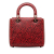Christian Dior AB Dior Red Calf Leather Medium Leopard Print Lady Dior Italy