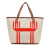 Hermès AB Hermès Brown Beige Canvas Fabric Pursangle Tote France