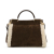 Dolce & Gabbana B Dolce & Gabbana Brown Beige with White Suede Leather Miss Sicily Satchel Italy