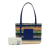 Loewe AB Loewe Blau mit Multi Raffia Naturmaterial Streifen Tote Tasche Spanien