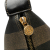 Fendi B Fendi Brown with Black Coated Canvas Fabric Pequin Tote Italy
