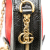 Gucci B Gucci Red Suede Leather Mini Ophidia Round Crossbody Italy