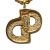 Christian Dior B Dior Gold Gold Plated Metal Logo Rhinestone Pendant Necklace Germany