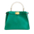 Fendi AB Fendi Green Calf Leather Mini Peekaboo Iconic Italy