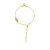 Louis Vuitton AB Louis Vuitton Gold Gold Plated Metal Essential V Bracelet Italy