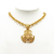 Chanel AB Chanel Gold Gold Plated Metal Triple CC Pendant Necklace France