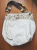 Jimmy Choo Ivory and black bag, gold and silver studded