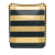 Chanel B Chanel Gold Lambskin Leather Leather Metallic Lambskin Striped North South Boy Flap Italy