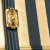 Chanel B Chanel Gold Lambskin Leather Leather Metallic Lambskin Striped North South Boy Flap Italy