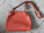 Jimmy Choo Rust-colored grained shoulder bag/pouch