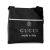 Gucci AB Gucci Black Coated Canvas Fabric Trademark Logo Crossbody Italy