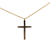 Tiffany & Co B Tiffany Gold 18K Yellow Gold Metal Diamond Medium Metro Cross Pendant Necklace United States