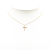 Tiffany & Co B Tiffany Gold 18K Yellow Gold Metal Diamond Medium Metro Cross Pendant Necklace United States