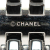 Chanel B Chanel Silver with Black 18K White Gold Metal Diamond Ceramic Ultra Wide Ring France