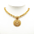Chanel AB Chanel Gold Gold Plated Metal CC Logo Pendant Necklace France