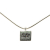 Christian Dior B Dior Silver Brass Metal CD Cube Logo Pendant Necklace Italy