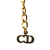Christian Dior B Dior Gold Gold Plated Metal Logo Faux Pearl Pendant Necklace Italy