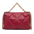 Chanel AB Chanel Red Dark Red Lambskin Leather Leather Large Lambskin 19 Flap France