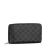 Louis Vuitton B Louis Vuitton Black with Gray Damier Canvas Canvas Damier Graphite Vertical Zippy Wallet Spain