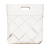 Bottega Veneta B Bottega Veneta White Calf Leather Medium Intrecciato Slip Tote Italy