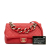 Chanel AB Chanel Red Lambskin Leather Leather Small Lambskin Elegant Chain Single Flap Italy