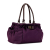 Salvatore Ferragamo AB Ferragamo Purple with Red Bordeaux Nylon Fabric Vara Bow Handbag Italy