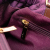 Salvatore Ferragamo AB Ferragamo Purple with Red Bordeaux Nylon Fabric Vara Bow Handbag Italy