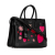 Saint Laurent B Saint Laurent Black Calf Leather Baby Heart Patchwork Sac De Jour Satchel Italy