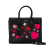 Saint Laurent B Saint Laurent Black Calf Leather Baby Heart Patchwork Sac De Jour Satchel Italy