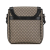 Gucci B Gucci Brown Beige with Black Canvas Fabric Diamante Crossbody Bag Italy