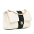 Chanel AB Chanel White Lambskin Leather Leather Medium Bi-Stripe Classic Lambskin Double Flap France