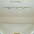 Chanel AB Chanel White Lambskin Leather Leather Medium Bi-Stripe Classic Lambskin Double Flap France