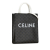 Celine AB Celine Brown with White Coated Canvas Fabric Small Triomphe Vertical Cabas Italy