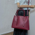 Prada Double Belted Strap Large Saffiano Leather 2-Way Bordeaux Tote