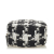 Chanel B Chanel White Tweed Fabric Round Clutch with Chain Italy