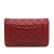 Chanel B Chanel Red Lambskin Leather Leather Classic Lambskin Wallet on Chain Italy