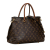 Louis Vuitton B Louis Vuitton Brown with Black Monogram Canvas Canvas Monogram Pallas MM France