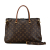 Louis Vuitton B Louis Vuitton Brown with Black Monogram Canvas Canvas Monogram Pallas MM France