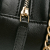 Chanel Black Lambskin Leather Leather CC Quilted Lambskin Round Chain Around Clutch With Chain Italy