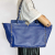 Valentino Rockstud Medium Calfskin Leather 2-Ways Tote Bag Blue