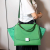Celine Trapeze Small Leather & suede 2-Way Handbag Green