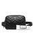 Gucci AB Gucci Black Calf Leather GG Marmont Matelasse Square Belt Bag Italy