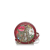 Gucci B Gucci Red Beige with Multi Coated Canvas Fabric GG Supreme Flora Ophidia Round Backpack Italy